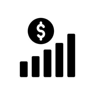 Saydam bir arkaplanda dolar vektör illüstrasyonu. Konsept ve grafik tasarım simgeleri için kaliteli semboller..
