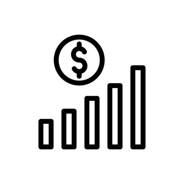 Saydam bir arkaplanda dolar vektör illüstrasyonu. Premium kalite semboller. Konsept ve grafik tasarım için ince çizgi simgesi..