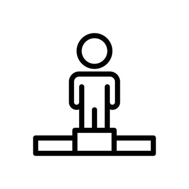 Şeffaf bir arkaplan üzerinde kazanan vektör çizimi. Konsept ve grafik tasarımı için ince çizgi simgesi..