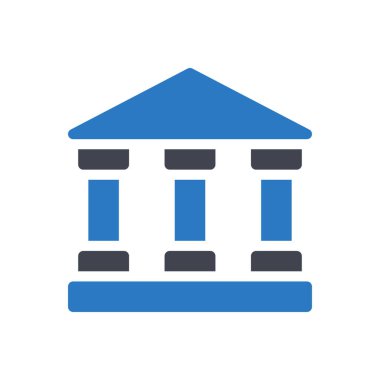 Saydam bir arkaplan üzerinde banka vektör illüstrasyonu. Konsept ve grafik tasarımı için özel kalite semboller..