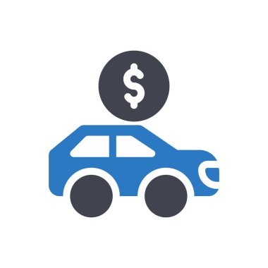 Şeffaf bir arkaplan üzerinde araba vektör çizimi. Konsept ve grafik tasarımı için mükemmel kalite semboller..