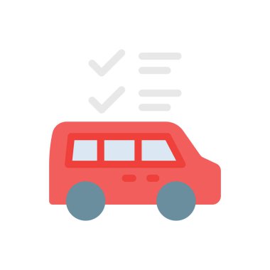 Şeffaf bir arkaplan üzerinde otobüs vektör illüstrasyonu. Konsept ve grafik tasarımı için premium kalite simgeleri.. 