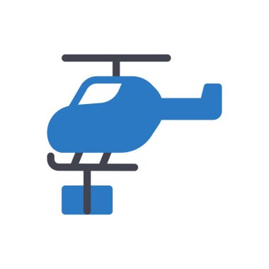 Şeffaf bir arkaplan üzerinde helikopter vektör illüstrasyonu. Konsept ve grafik tasarımı için özel kalite semboller.. 
