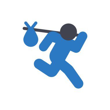 Şeffaf bir arkaplanda vektör illüstrasyonunu çalıştır. Konsept ve grafik tasarımı için kaliteli semboller..