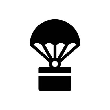 Şeffaf bir arkaplan üzerinde paraşüt vektör çizimi. Konsept ve grafik tasarımı için özel kalite semboller.. 