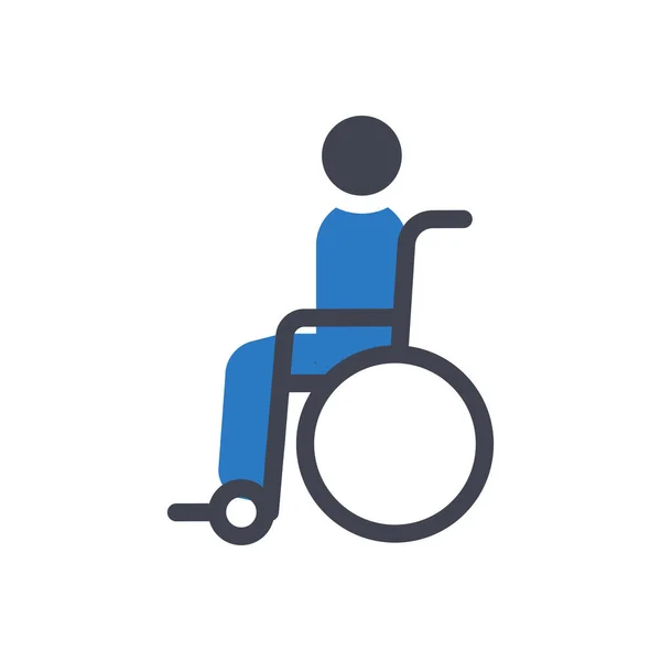 Wheelchair Vector Illustration Transparent Background Premium Quality Symbols Glyphs Icon — Vector de stock