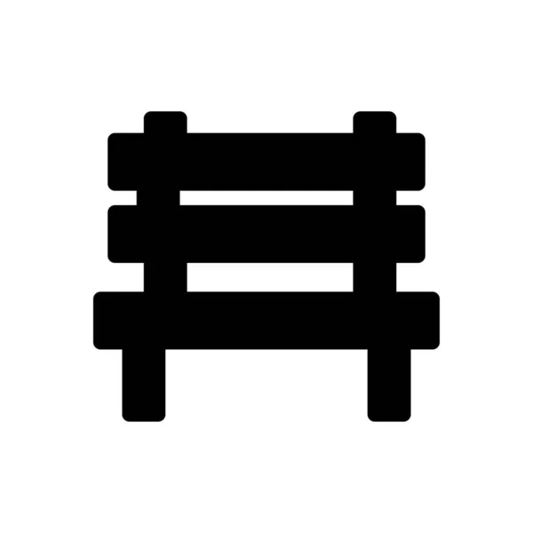 Bench Vector Illustration Transparent Background Premium Quality Symbols Glyphs Icon — Stok Vektör