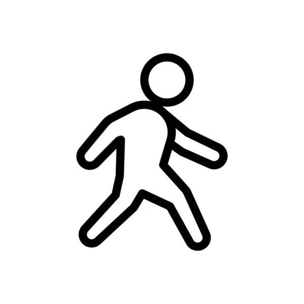 Walk Vektor Illustration Auf Transparentem Hintergrund Symbole Premium Qualität Thin — Stockvektor