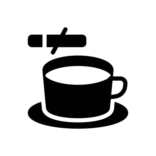 Csésze Vektor Illusztráció Egy Átlátszó Hátteret Prémium Minőségű Szimbólumok Glifák — Stock Vector
