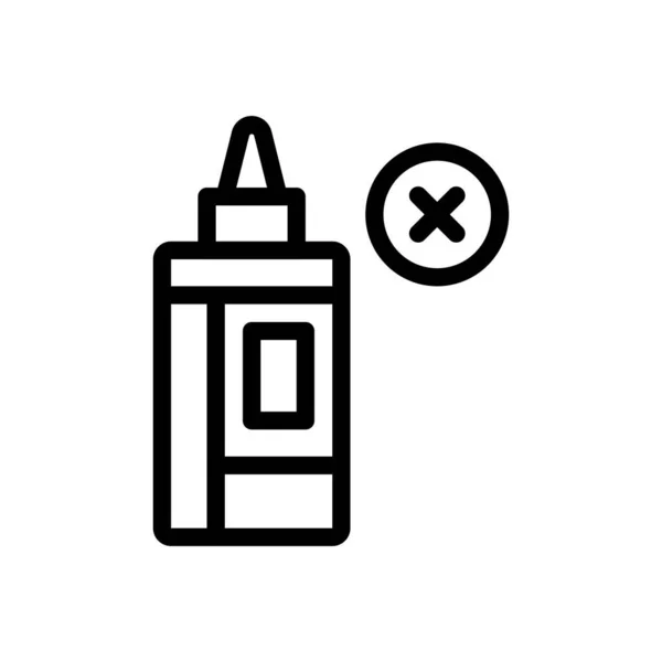 니코틴 그라운드 Premium Quality Symbols Thin Line Icon Concept Graphic — 스톡 벡터