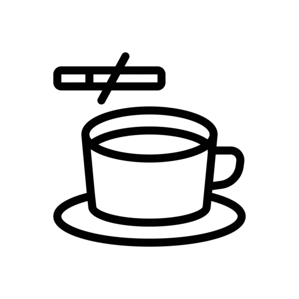 Taza Ilustración Vectorial Sobre Fondo Transparente Símbolos Calidad Premium Icono — Vector de stock