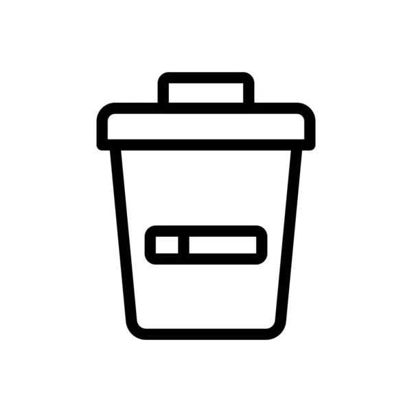 Dustbin Vector Illustration Transparent Background Premium Quality Symbols Thin Line — 스톡 벡터