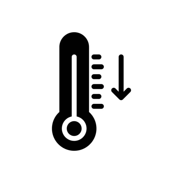 Temperaturvektordarstellung Auf Transparentem Hintergrund Symbole Premium Qualität Glyphen Symbol Für — Stockvektor