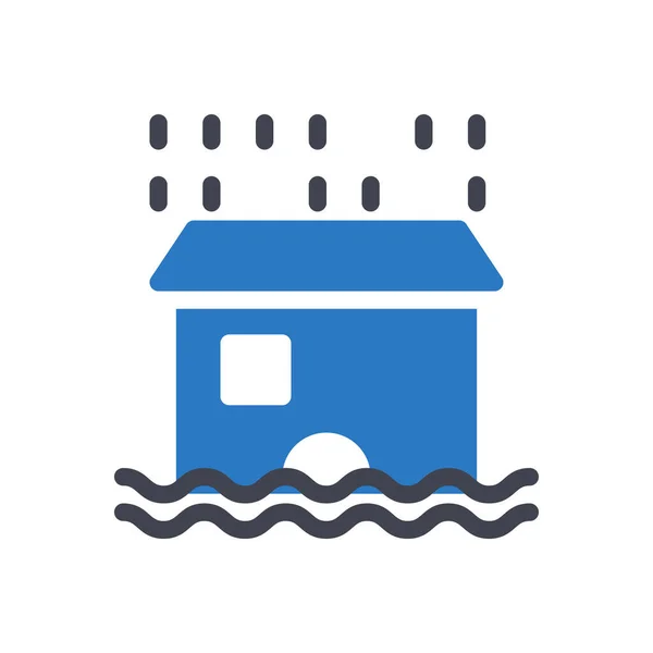 Regenvector Illustratie Een Transparante Achtergrond Premium Kwaliteit Symbolen Glyphs Icoon — Stockvector