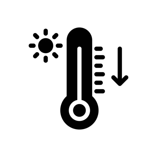 透明背景の温度ベクトル図プレミアム品質記号概念とグラフィックデザインのためのグリフアイコン — ストックベクタ