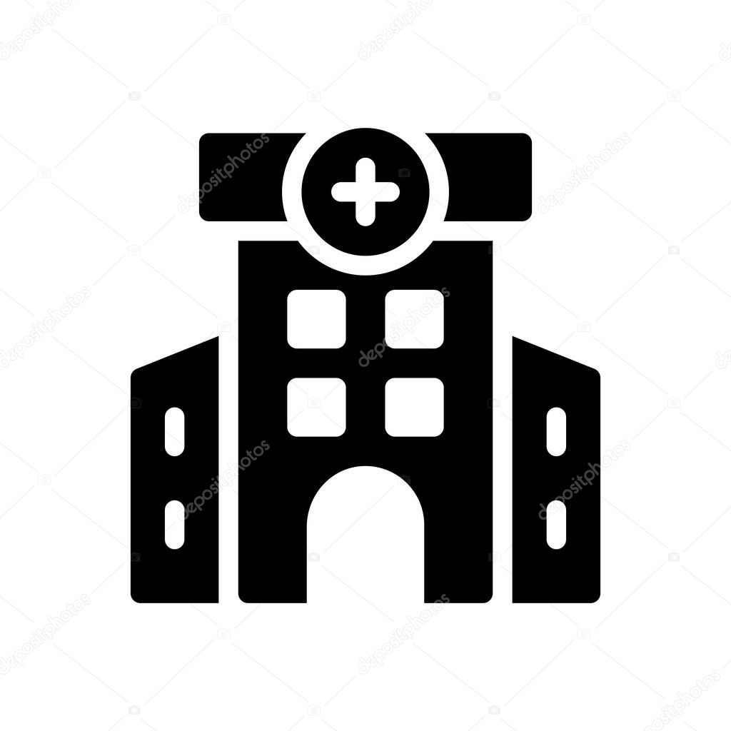 hopital vector illustration on a transparent background.Premium quality symbols.Glyphs icon for concept and graphic design. 