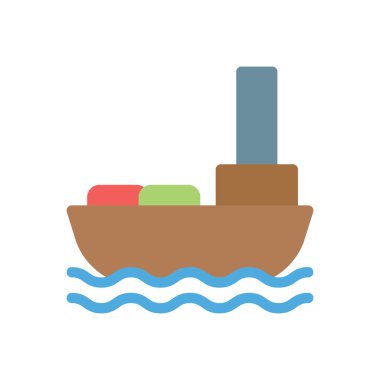 Şeffaf bir arkaplan üzerinde gemi vektör çizimi. Konsept ve grafik tasarımı için mükemmel kalite simgeleri..