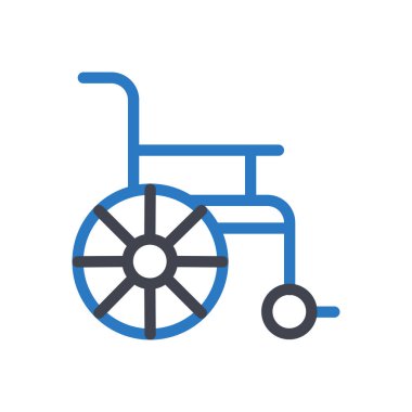 Saydam bir arkaplan üzerinde tekerlekli sandalye vektör çizimi. Konsept ve grafik tasarım simgeleri için kaliteli semboller..