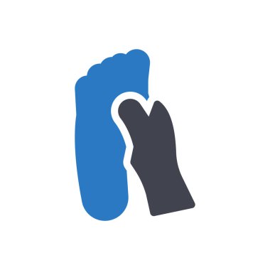 Saydam bir arkaplan üzerinde ayak vektör çizimi. Konsept ve grafik tasarım için mükemmel kalite semboller..