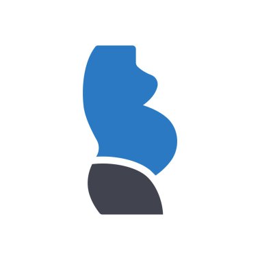 Şeffaf bir arkaplanda hamilelik vektör çizimi. Konsept ve grafik tasarım simgeleri için kaliteli semboller.. 