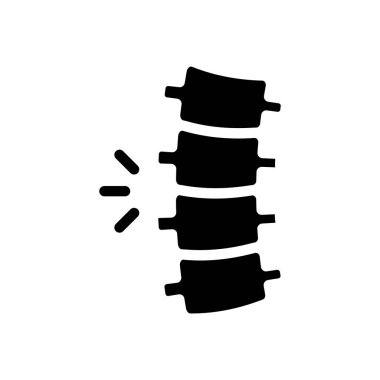 Şeffaf bir arkaplanda omurga vektör çizimi. Konsept ve grafik tasarım simgeleri için kaliteli semboller.. 