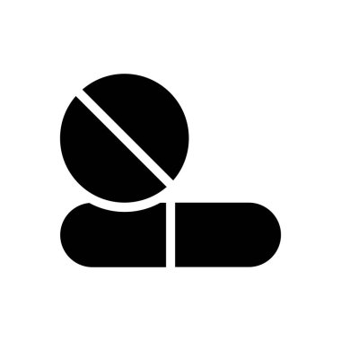 Şeffaf bir arkaplan üzerinde hap vektör illüstrasyonu. Konsept ve grafik tasarım simgeleri için kaliteli semboller..