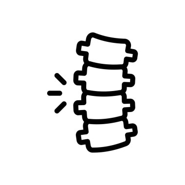 Şeffaf bir arkaplanda omurga vektör çizimi. Konsept ve grafik tasarım için ince çizgi simgesi..