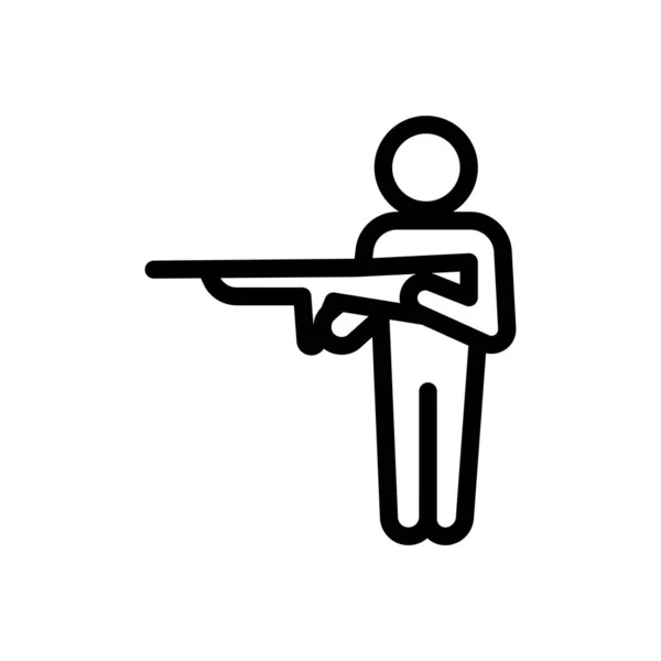 透明背景下的枪支矢量图解 优质符号 概念和平面设计用的细线图标 — 图库矢量图片