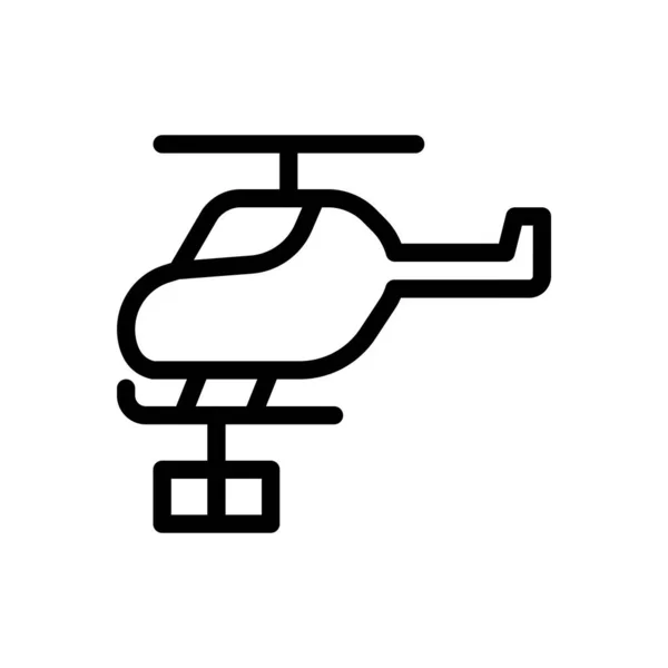 Helikopter Vektor Illustration Transparent Bakgrund Premium Kvalitetssymboler Tunn Linje Ikon — Stock vektor