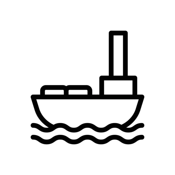 Ship Vector Illustration Transparent Background Premium Quality Symbols Thin Line — ストックベクタ