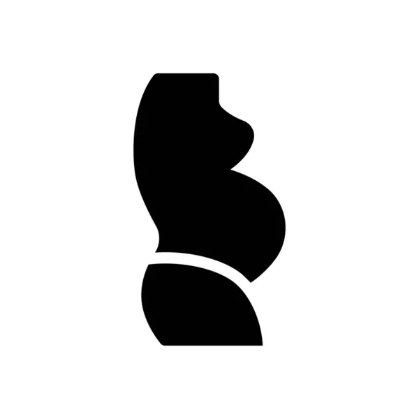Ilustrasi Vektor Kehamilan Pada Sebuah Background Premium Kualitas Simbol Glyphs - Stok Vektor