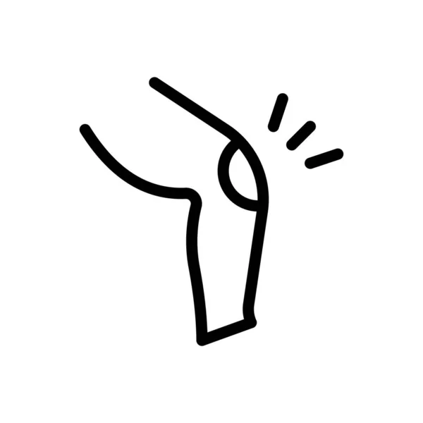 Knievector Illustratie Een Transparante Achtergrond Premium Kwaliteit Symbolen Dunne Lijn — Stockvector