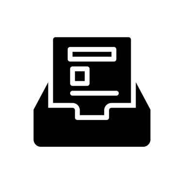 Şeffaf bir arkaplan üzerinde çekmece vektör illüstrasyonu. Konsept ve grafik tasarımı için kaliteli semboller.. 