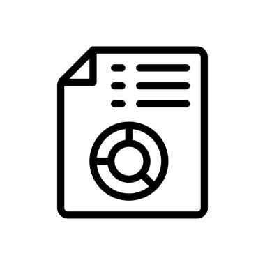 Şeffaf bir arkaplan üzerinde pasta grafiği çizelgesi çizimi çizimi. Konsept ve grafik tasarım için ince çizgi simgesi.. 