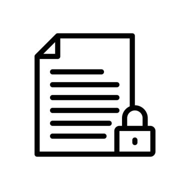 Şeffaf bir arkaplan üzerindeki belge vektör illüstrasyonu.Premium kalite sembolleri. Konsept ve grafik tasarım için ince çizgi simgesi. 