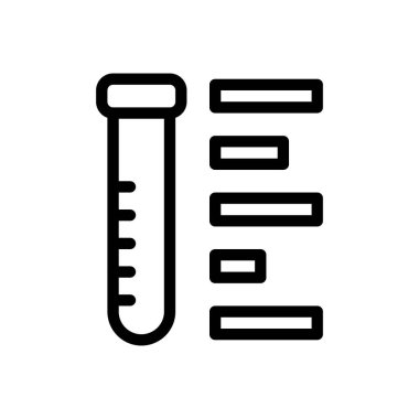 Şeffaf bir arkaplan üzerinde test tübü vektör çizimi. Premium kalite semboller. Konsept ve grafik tasarım için ince çizgi simgesi.