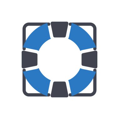 Şeffaf bir arkaplan üzerinde cankurtaran vektör çizimi. Konsept ve grafik tasarımı için özel kalite semboller..