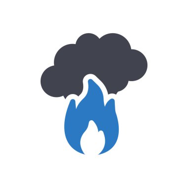 Şeffaf bir arkaplanda vektör illüstrasyonunu ateşle. Konsept ve grafik tasarım simgeleri için kaliteli semboller..