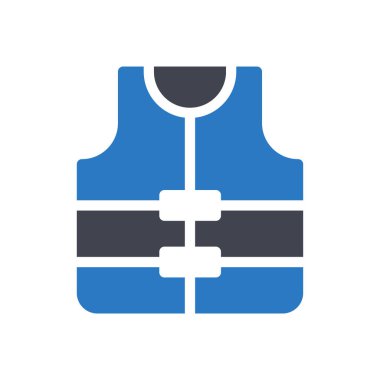 Şeffaf bir arkaplan üzerinde can yelekli vektör çizimi. Konsept ve grafik tasarımı için çok kaliteli semboller..