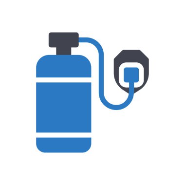 Şeffaf bir arkaplanda oksijen vektör çizimi. Konsept ve grafik tasarımı için özel kalite semboller..