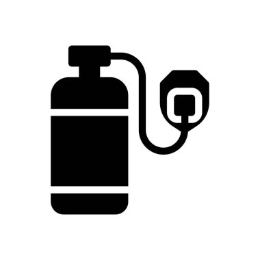 Şeffaf bir arkaplanda oksijen vektör çizimi. Konsept ve grafik tasarımı için özel kalite semboller..