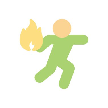 Şeffaf bir arkaplan üzerinde vektör illüstrasyonunu ateşle. Konsept ve grafik tasarım için premium kalite simgeleri..