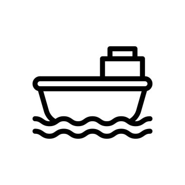 Saydam bir arkaplan üzerinde tekne vektör çizimi. Premium kalite semboller. Konsept ve grafik tasarım için ince çizgi simgesi.