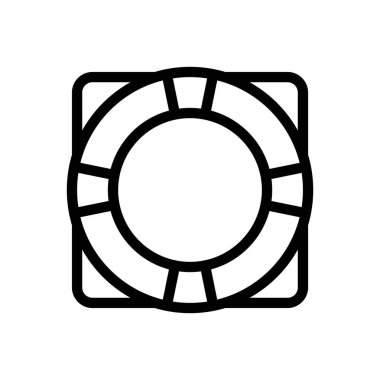 Şeffaf bir arkaplanda cankurtaran vektör çizimi. Premium kalite semboller. Konsept ve grafik tasarım için ince çizgi simgesi. 