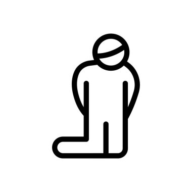 Saydam bir arkaplan üzerinde kişi vektör çizimi. Premium kalite sembolleri. Konsept ve grafik tasarım için ince çizgi simgesi.