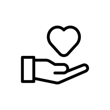 Şeffaf bir arkaplanda sevgi vektör çizimi. Premium kalite semboller. Konsept ve grafik tasarım için ince çizgi simgesi.