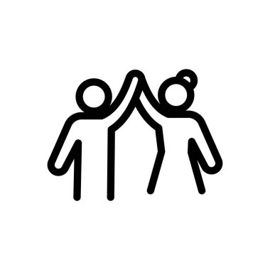 Şeffaf bir arkaplanda vektör illüstrasyonunu selamlar. Konsept ve grafik tasarımı için ince çizgi simgesi..