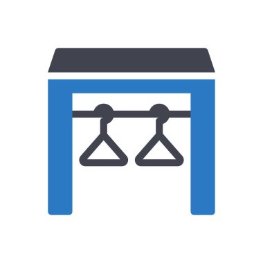 Saydam bir arkaplanda giysi vektör çizimi. Konsept ve grafik tasarım için özel kalite semboller.. 