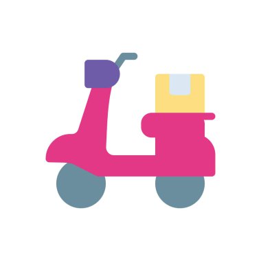 Saydam bir arkaplan üzerinde scooter vektör çizimi. Konsept ve grafik tasarım için premium kalite simgeleri..