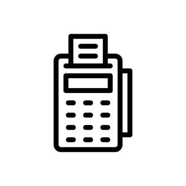 Saydam bir arkaplan üzerinde edc vektör çizimi. Premium kalite sembolleri. Konsept ve grafik tasarım için ince çizgi simgesi.